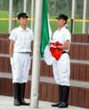 La bandiera italiana sventola al Villaggio Olimpico