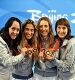 SCHERMA: Vezzali, Granbassi, Salvatori, Trillini, firmano il bronzo nel fioretto a squadre 