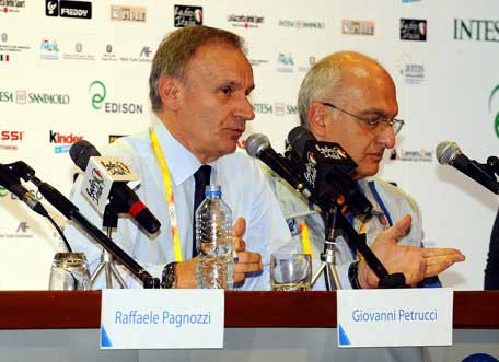 Conferenza stampa a fine Giochi di Petrucci e Pagnozzi